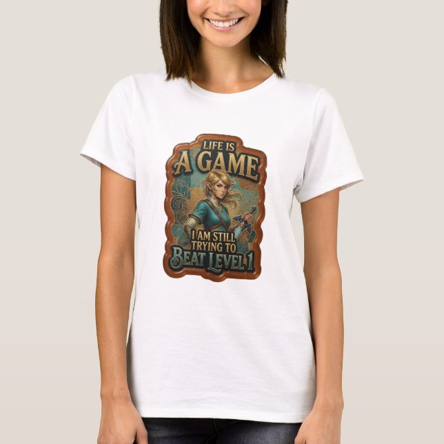 CAMISETA A VIDA É UM JOGO QUE EU AINDA ESTOU TENTANDO VENCE (Frente)