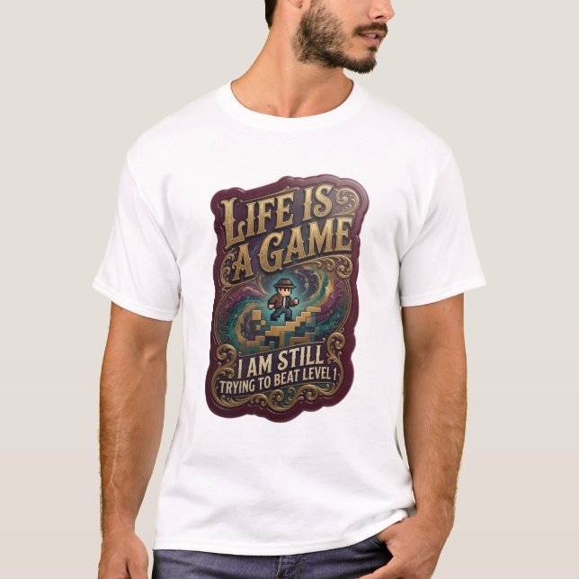 CAMISETA A VIDA É UM JOGO QUE EU AINDA ESTOU TENTANDO VENCE (Frente)