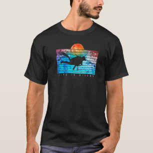 Camiseta A Vida é um Mergulhador de Mergulho Snorkeling Ret