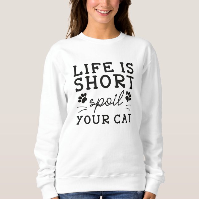 Camiseta A Vida É Um Pequeno Mal Seu Gato (Frente)