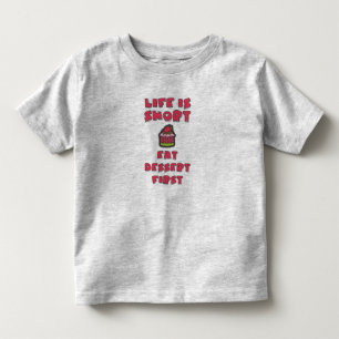Camiseta A Vida É Um Pequeno Sobremesa De Sobremesa De Prim