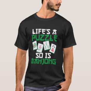 Camiseta A Vida é Um Quebra-Cabeça Assim Como Mahjong Bloco