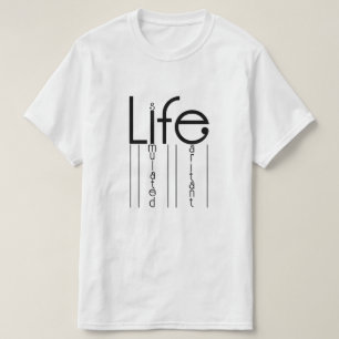 Camiseta A vida é um simples Design de citação humorística