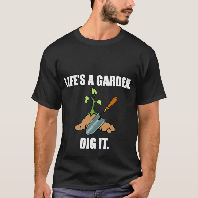 CAMISETA A VIDA É UM T DA OBSCURIDADE DO JARDIM (Frente)
