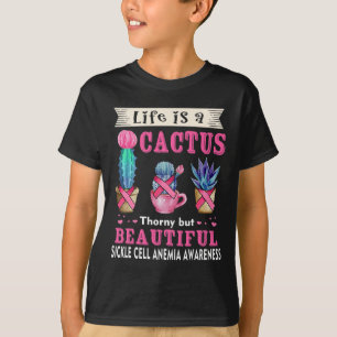 Camiseta A vida é uma anemia falciforme no Cactus