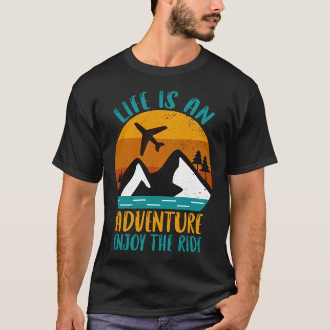 Camiseta A vida é uma aventura, aproveite o passeio (Frente)