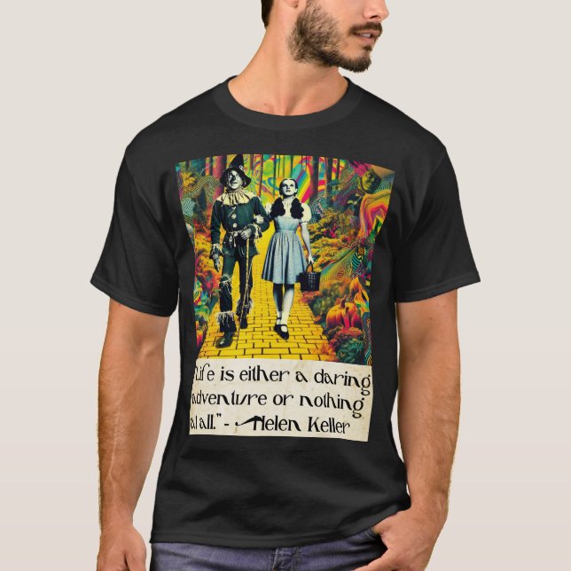 Camiseta "A vida é uma aventura ousada" - Feiticeiro da Art (Frente)