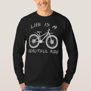 Camiseta A Vida É Uma Bicicleta De Passeio Para Biker Cycli