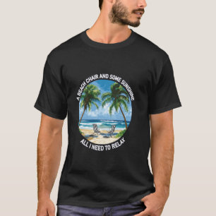 Camiseta A Vida É Uma Boa Árvore De Palmeiras De Coco Retro