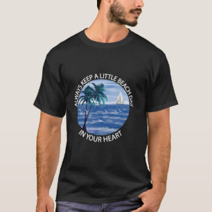 Camiseta A Vida É Uma Boa Fatura De Praia De Palm Tree Summ