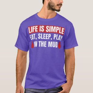 Camiseta A vida é uma brincadeira simples na bateria engraç