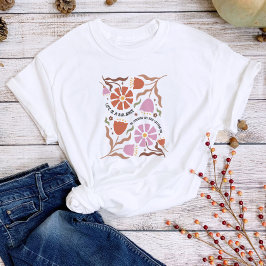 Camiseta A vida é uma citação de Inspiração Floral de Boho