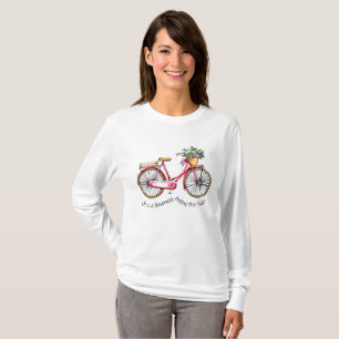 Camiseta A vida é uma jornada, desfrute da bicicleta de flo