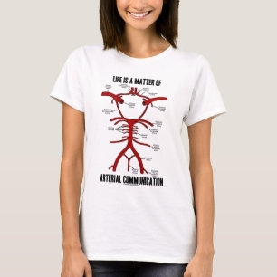 Camiseta A vida é uma matéria de uma comunicação arteri