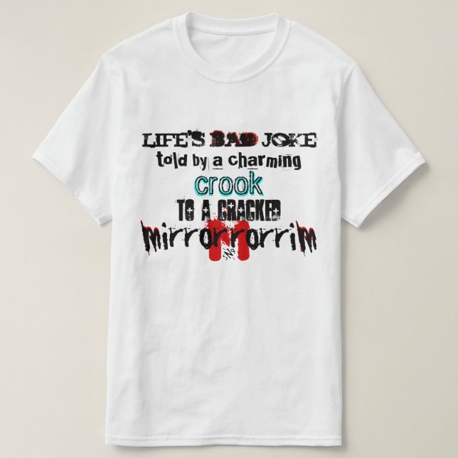 Camiseta A vida é uma piada ruim (Frente do Design)