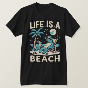 Camiseta A Vida É Uma Tartaruga De Calafrio.   Praia de Ver