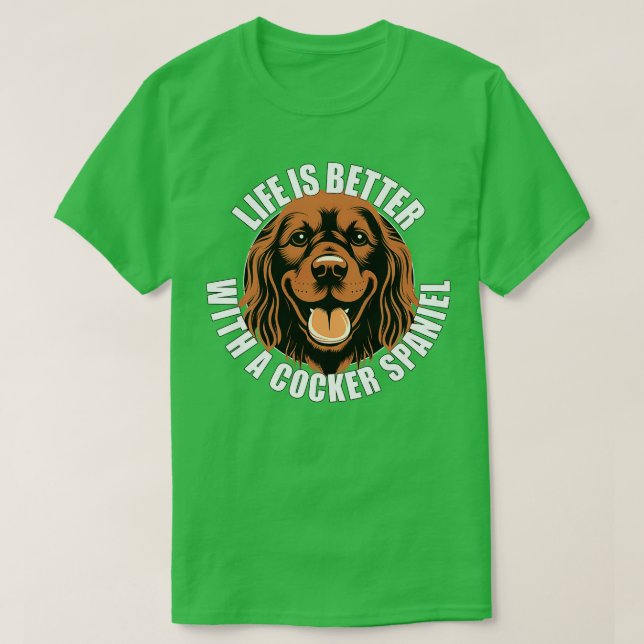 Camiseta A vida em coquetel é melhor com uma pancada de cão (Frente do Design)