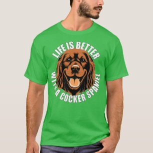Camiseta A vida em coquetel é melhor com uma pancada de cão
