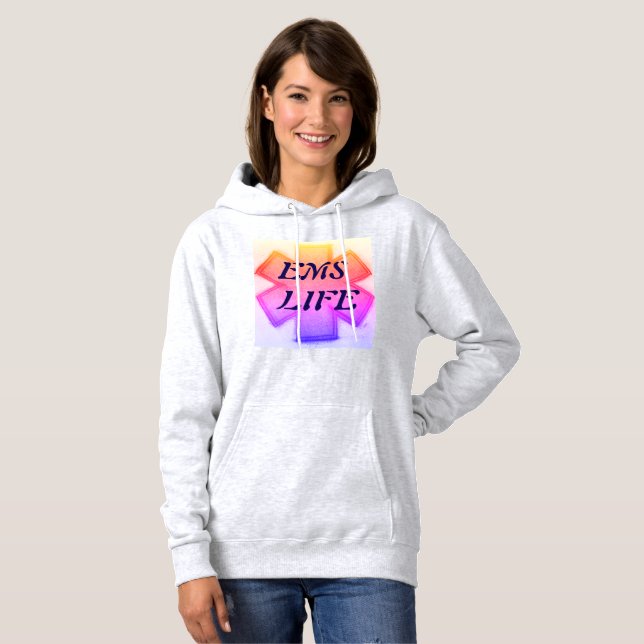 Camiseta A "Vida EMS" amarela rosa-rosa estrela da vida das (Frente Completa)