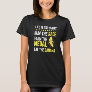 Camiseta A Vida Engraçada É Demasiado Curta A Medalha De Ga