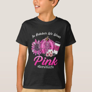Camiseta A Vida Escrupulosa Em Outubro Vestimos Cancer Rosa