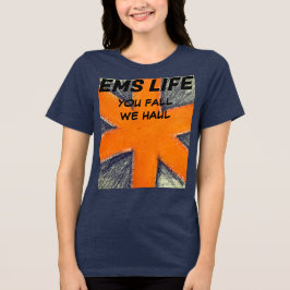 Camiseta A vida feminina do EMS laranja que você cair nós l
