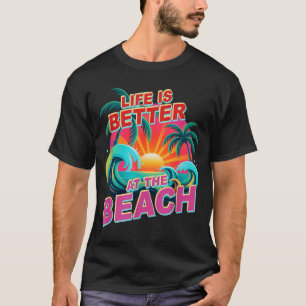 Camiseta A vida fofa é melhor na viagem de cruzeiro na prai