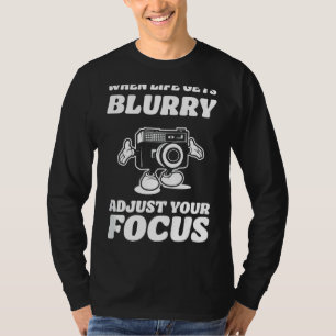 Camiseta A vida ganha fotógrafo de câmera fotográfica desfo