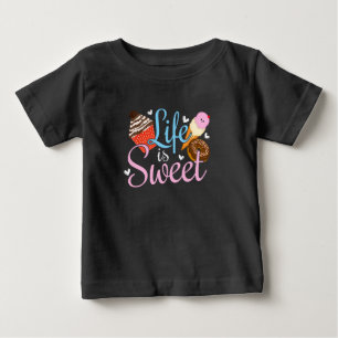 Camiseta A Vida Gastronômica é Doce Citação de Confeitaria