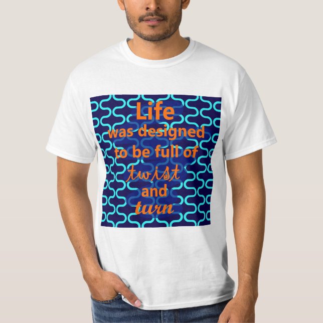 Camiseta A vida gira e vira Design (Frente)