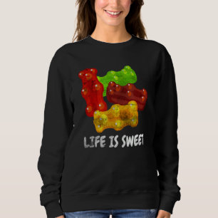 Camiseta A Vida legal É Doce, Fruto Do Urso Gummy Distante