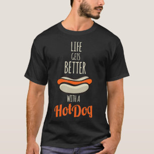 Camiseta A Vida legal melhora com um presente de cachorro q