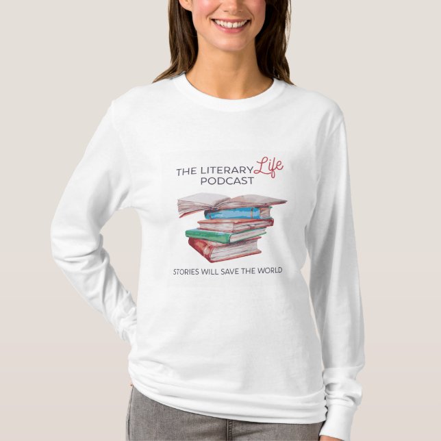 Camiseta A Vida Literária Longa Chá (Frente)