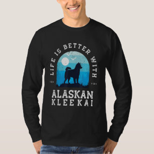 Camiseta A Vida Melhor do Alasca Klee Kai Vintage Blue Dog