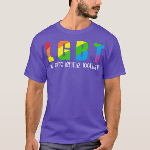 Camiseta A vida melhora junto com LGBT Orgulho gay Mês LGB
