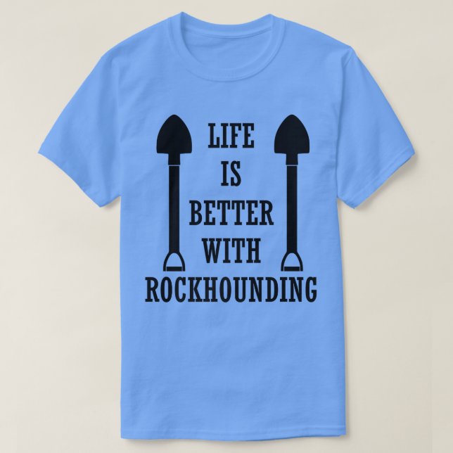 Camiseta A Vida na Ciência da Terra com Rochas Irônicas Roc (Frente do Design)