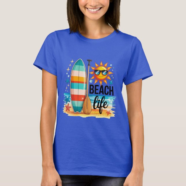 Camiseta A Vida na Praia  (Frente)