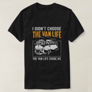 Camiseta a vida na van me escolheu retro campervan viagem