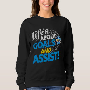 Camiseta A vida no futebol é sobre os objetivos e o apoio a