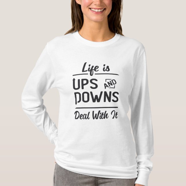 Camiseta A Vida No Mercado De Valores É A Ups E A Negociaçã (Frente)