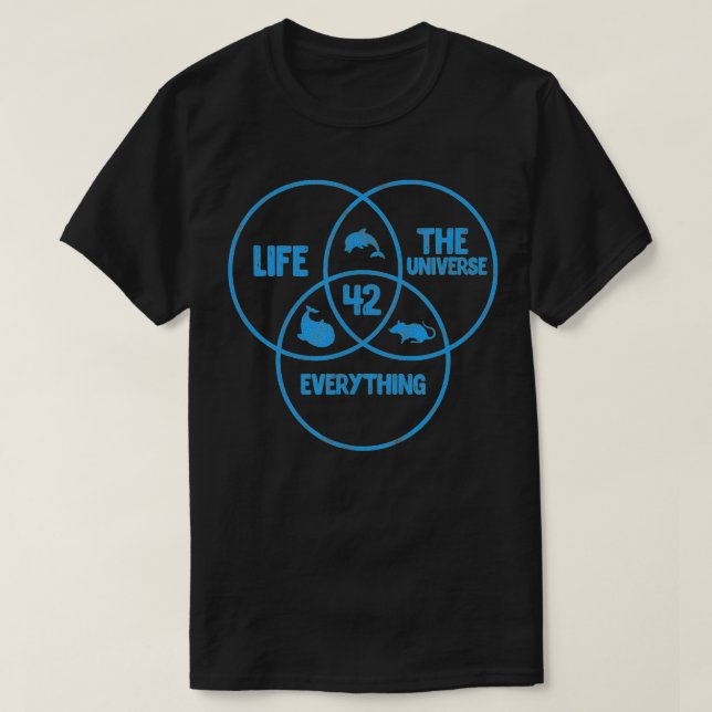 Camiseta A Vida O Universo E Tudo 42 Respondem À Vida (Frente do Design)