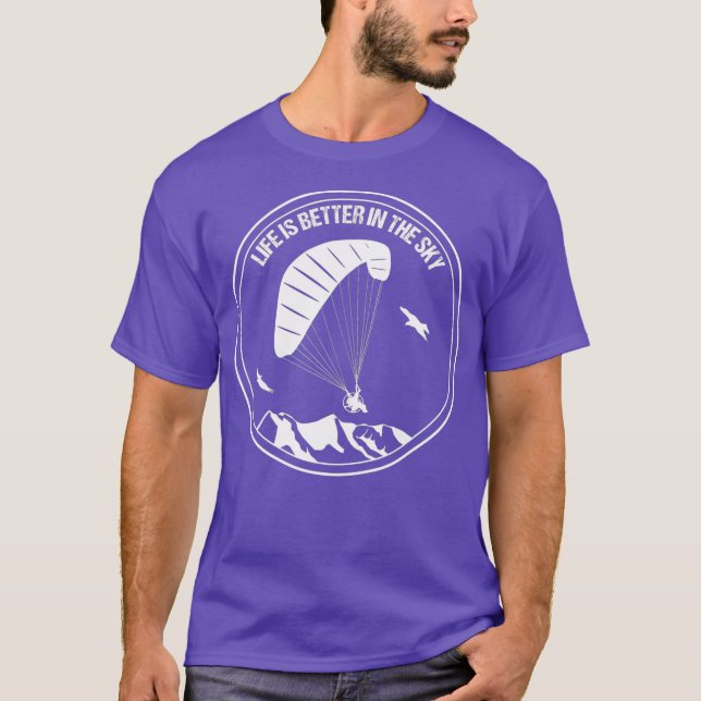 Camiseta A Vida Paramotor É Melhor No Presente Piloto Do Cé (Frente)