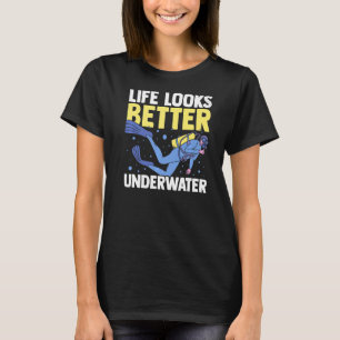 Camiseta A Vida Parece Melhor Mergulho Submarino Sn