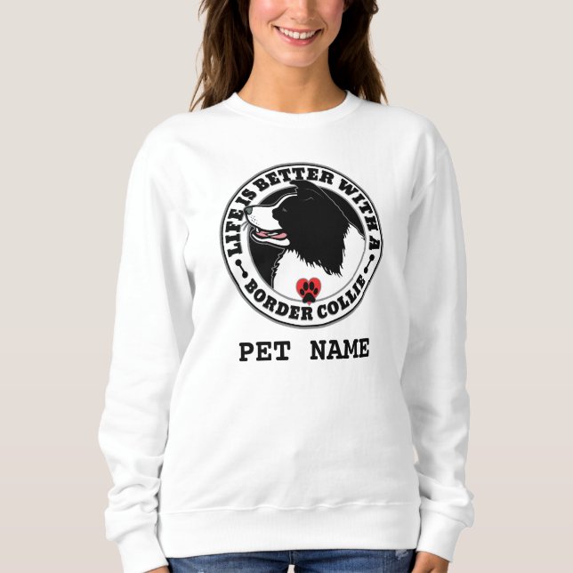 Camiseta A Vida Personalizada Do Collie Fronteiriço É Melho (Frente)