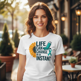 Camiseta A Vida Pode Mudar a Conscientização sobre Asma