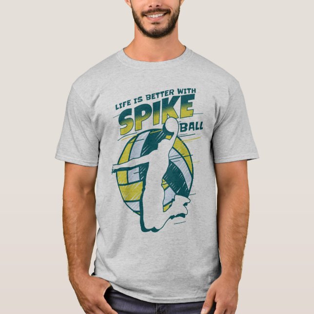 Camiseta A Vida Retroativa É Melhor Com O Spikeball (Frente)