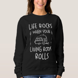 Camiseta A vida rocha quando sua sala de estar rola para um