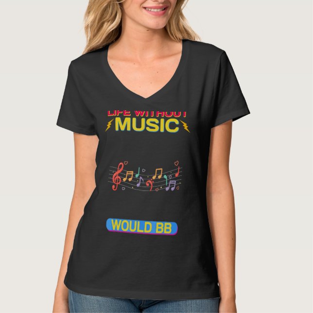 Camiseta A Vida Sem Música Seria Flagrante Sarcástica (Frente)