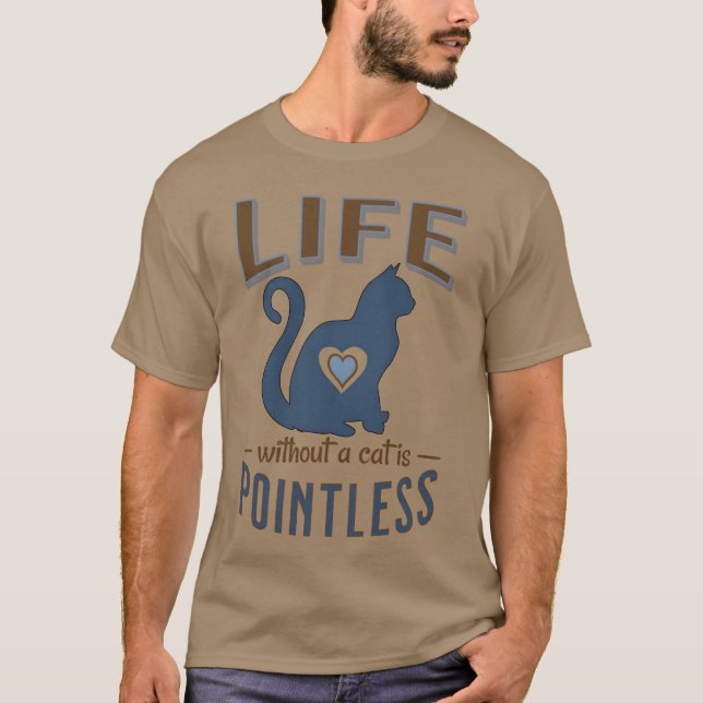 Camiseta A vida sem um gato não tem sentido (Frente)