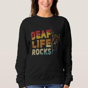Camiseta A vida surda agita a língua de sinais ASL gesto co